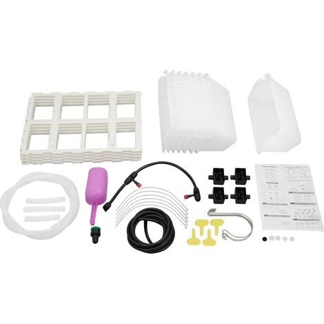 Estantería vertical para plantas, sistema de riego por goteo, opciones de cultivo versátiles, semitransparente (1/2)