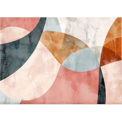 Lupia - Quadro moderno Canvas Prime ABSTRACT STYLE 1 50x70 cm, Stampa su Tela effetto dipinto geometrico astratto Pennellate tridimensionale, Telaio in Legno, per soggiorno camera da letto ufficio