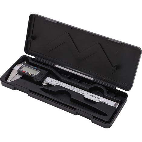 Digitaler LCD-Messschieber 0–150 mm aus Edelstahl, elektronisches Messlineal mit Batterie (1/5)