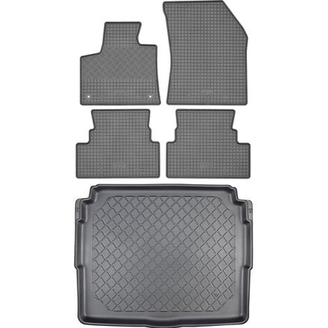 Peugeot 3008 II SUV (5 portes) - Kit de tapis de sol en caoutchouc + tapis de coffre (à partir de novembre 2016)
