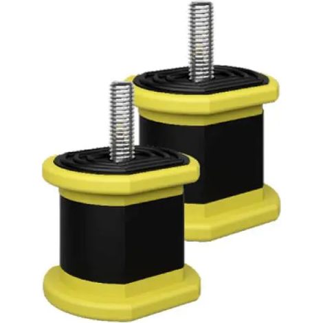Supporto antivibrante per staffe di condizionamento e a pavimento per unitÀ esterne in termoplastico serie tacco colours range dimensioni mm : 40x40 portata 200 kg per kit VECAMCO
