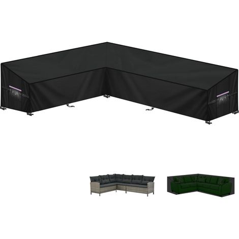 Gartensofa Abdeckung L-Form wasserdicht, winddicht, atmungsaktiv, 210x260cm (1/5)