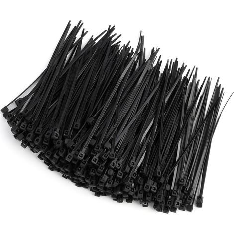 Serre-Câbles en Nylon Noir,collier de serrage plastique, Autobloquants, 80mm x 1.8mm, pour Organisation Domestique, Bricolage et Utilisation Électronique, Résistants à la Chaleur (300) (1/5)
