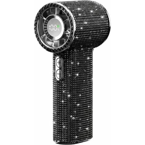 Mini ventilateur portable, design de poche, rechargeable par USB, pour voyage, maquillage, ventilateur de refroidissement étincelant pour voyage en plein air (1/5)