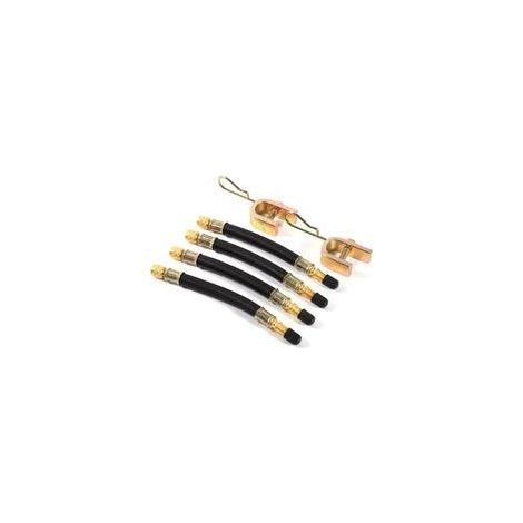 150-mm-Reifenventil-Verlängerungsadapter, flexible Gummischlauchverlängerung für Pkw und andere Fahrzeuge (4er-Set) H417 - Crezuo