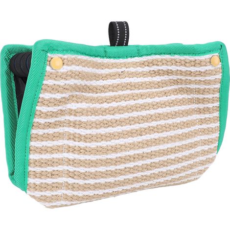 Coussin à mordre pour chien, jouet à tirer en jute résistant à l'abrasion, idéal pour l'entraînement des bergers allemands. (1/5)