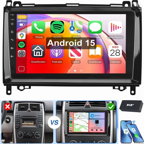Pour Mercedes Benz A/B Klasse W169 W639 W245 W906 Vito Android 15 Autoradio GPS WIFI 4+64G DAB
