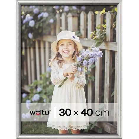 WOLTU Marco de fotos – Moderno, para pared – 30x40 cm – Plateado