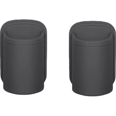 Support Pour Gobelet Voiture - Cuir Synthétique - Fixation Clip - Universel Pour Siège Avant Arrière - Diamètre 7-8 cm - Lot De 2