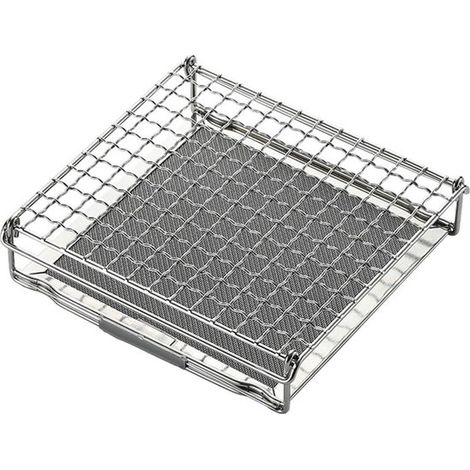 Juego de utensilios para barbacoa: soporte de acero inoxidable para calentar, apto para cocinas y barbacoas de interior. (1/2)