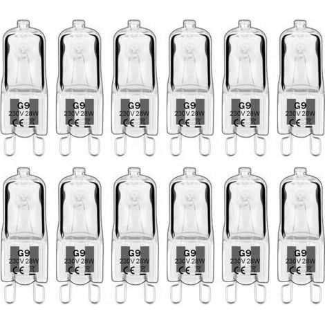 Ampoule G9 - Halogène 230 V 28 W 480 Lm 2800 K - Dimmable Sans Scintillement - Pour Intérieur Salon Chambre Cuisine - 12 Pièces (1/5)
