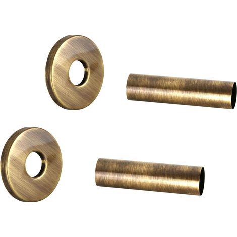 Kit revestimiento de pared en latón para válvulas decorativas de radiadores Ø12-Ø16 en color bronce Arteclima 3181870MB Bronce