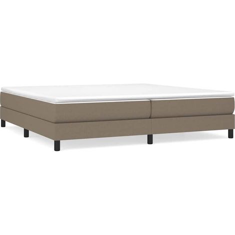 Maison Exclusive - Boxspringbettgestell Taupe 200x200 cm Stoff (1/5)
