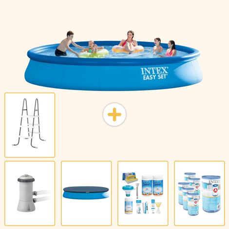 Intex Piscine Easy Set Ronde - 457x84 cm - 6-pièces SCB20 (1/5)