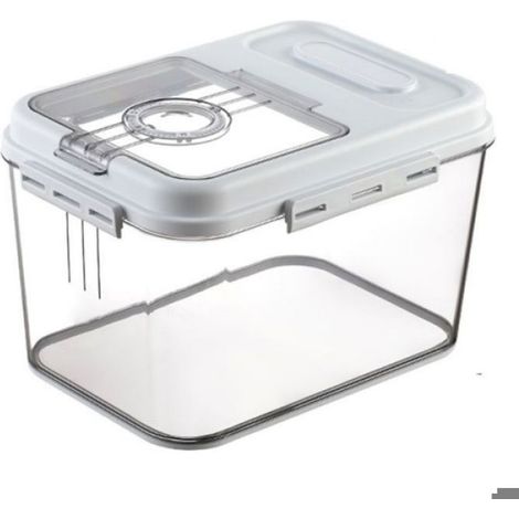 Seau de Stockage Alimentaire - 7.5 L - Réservoir Transparent en PET - Pour Riz Céréales Café Grains - Empilable - 1 Pièce (1/5)