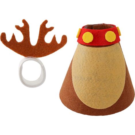 Mini costume d'animal - Décoration de table de Noël - 18 cm - En velours - (1/5)