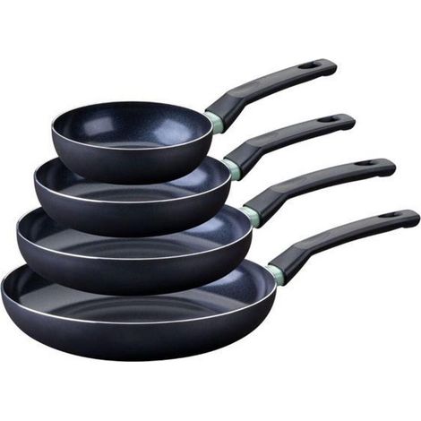 Fackelmann Set von Pfannen schwarz 16 20 24 28 cm