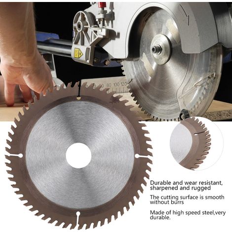 Lame de scie circulaire en acier rapide de 15 cm (6 po) pour le travail du bois, polyvalente, 15 cm (6 po) x 2,2 mm x 25,4 mm x 60 dents (1/3)