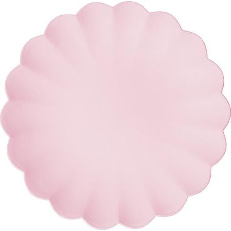 Piatti di plastica Frill, 22 x 22 cm, rosa (1 confezione / 4 pezzi)