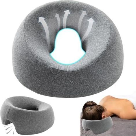 Coussin Massage Visage,Oreiller Face Vers Le Bas,Oreiller de Massage Avec Trou,Coussin Massage Facial,Appuie-Tête De Massage,Coussin Face V-ers Le Bas,pour Spa Salon Beauté,Écoles et