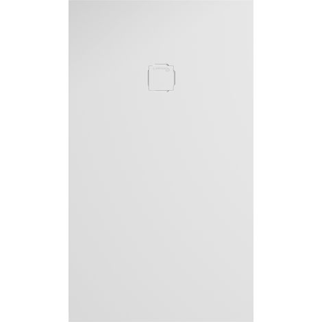 Piatto doccia rettangolare 90X100 cm effetto liscio marmoresina HARMONY Bianco