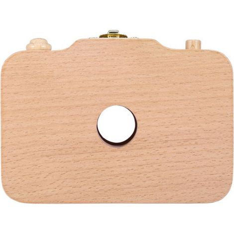SHI- Boite de rangement Boîte de rangement en bois à motif Y Caméra à feuilles caduques Box-rouge Soleil [autocollants anglais] (1/3)