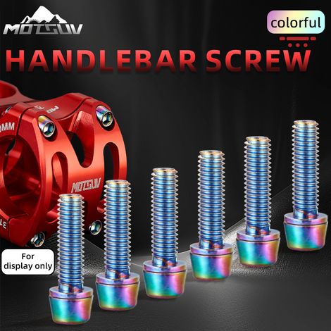vis à tige colorées vis de guidon de vélo en alliage d'aluminium irisé revêtu M5+18mm pièces de fixation universelles (1/5)