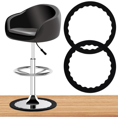 2pcs Anneau de protection, Silicone antidérapant, Pour base ronde 36-42cm, Tabouret de bar, Plancher bois (1/5)