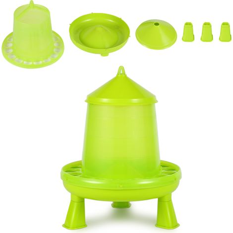 SWANEW Set di 4 KG di mangiatoia e abbeveratoio per polli e pollame