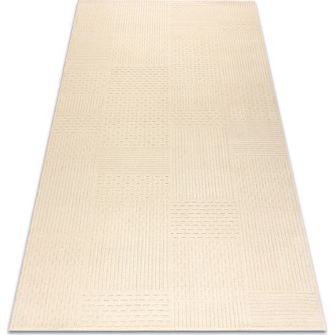 Tappeto in lana TEXTURA 488.21.LA100 OSTA - Linee, geometrica strutturale crema beige 200x300 cm