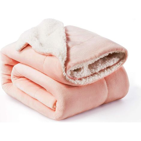 1 Couverture, Sherpa, Réversible, Flanelle 220g/m², Canapé, Salon (1/5)