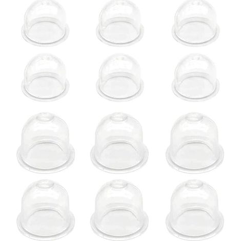 12Pcs White Primer Bulb Pump 19mm 22mm Carburetor Oil Cup Ignition Capsule Fuel Pump for Trimmer, Brush Cutter, Gas Saw, Chainsaw