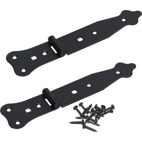 Lot de 2 charnières de portail étroites - 220 mm - Charnière de porte élégante (1/5)