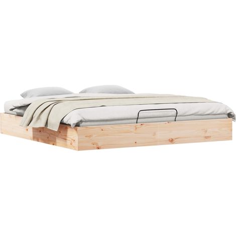 Maison Exclusive - Ottoman Bettgestell mit Stauraum Natur 180 x 2 (1/5)