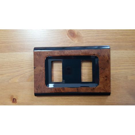 TrAdE Shop Traesio - Placchette Placche In Abs Serie Magic Elite Bticino Compatibili Color Copriprese - Radica di Noce -1 foro -