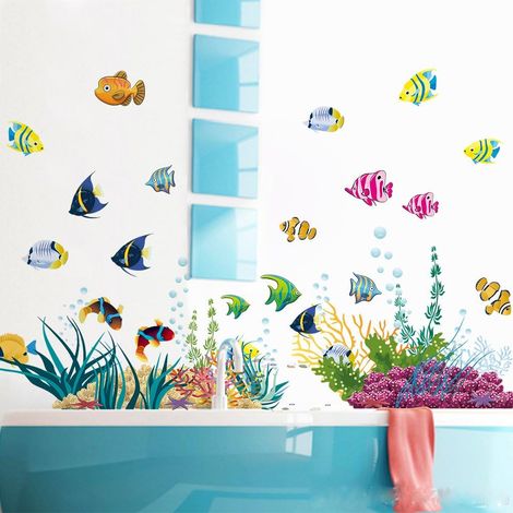 Stickers muraux pour enfants MONDE SOUS-MARIN 1 (130 x 42 cm) Poissons, aquarium, mer Sticker mural (1/5)