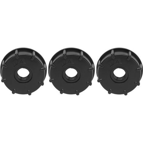 Lot de 3 raccords pour cuve IBC filetage grossier adaptateur de vidange tuyau raccord plastique diamètre intérieur 60 mm (1/3)