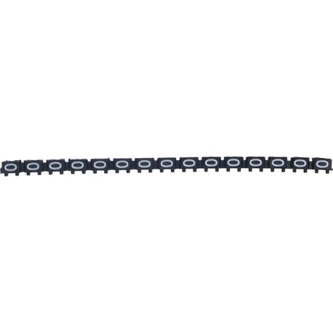 [Tube d'identification de cable] Tube de marquage clip-on waterproof 0‑9 chiffres coloré en plastique, modèle 1.5m㎡, pack 10 strips pour marquage fixe (approx. 3.1x2mm, 18g)