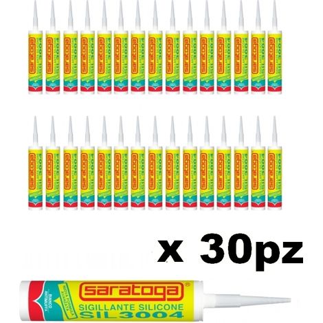 Silicone sigillante bianco antimuffa Saratoga - SIL3004 - 30 pezzi -