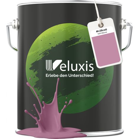 Wandfarbe Rosa Altrosa Lila Matt Innenfarbe – Deckkraft Klasse 1, VOC-frei, Ohne Grundierung, Tropfarm – Wohnzimmer & Schlafzimmer –  5L – Veluxis (Soft Mauve)