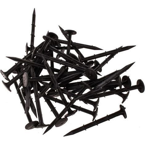 Lot de 100 piquets d'ancrage au sol avec ardillon en plastique (1/3)