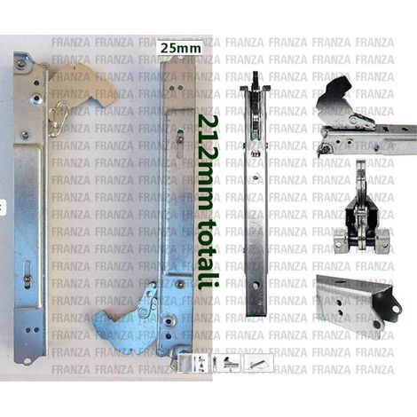 KIT 2PZ CERNIERE PORTA FORNO MOLLA FORNO CUCINA REX ELECTROLUX ZANUSSI 210mm
