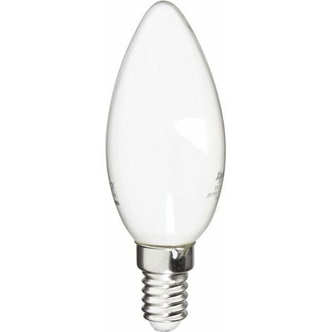 LED-Flammenbirne mit Filament, milchig-opal, Fassung E14, 4 W (entspricht 25 W), 250 lm, warmweißes Licht (2700 K), ideal für Kronleuchter und Wandleuchten