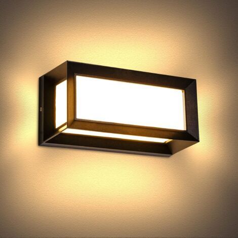 Applique Murale Exterieur 3000K 12W Moderne Aluminium Luminaire Mural IP65 Étanche Applique Interieur Extérieure Jardin, Cour, Hall, Couloir Appliques Murales (1/5)