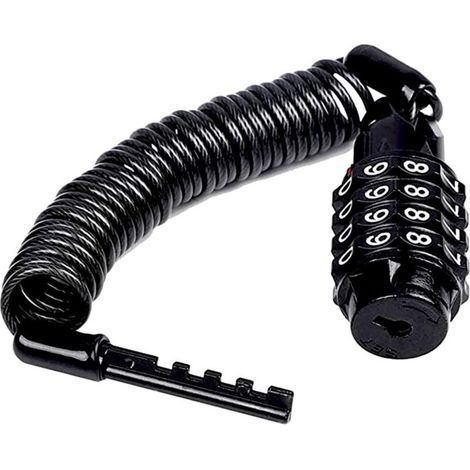Bike Lock Cable 1 PCS Coded Bike Lock Chain 160cm- (1/5)