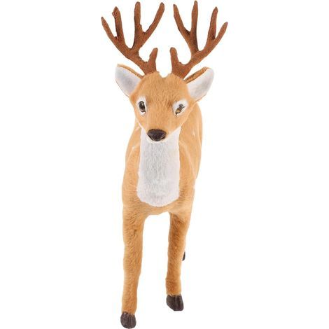 Petite Sculpture de Renne Renne de Noël Plastique Statue Élan pour Décoration de Maison de Noël Figurine pour Décoration de Table (1/5)
