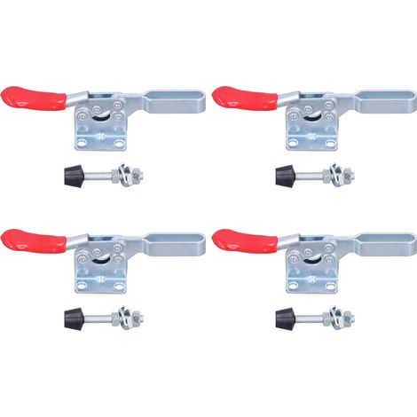 Lot de 4 pinces horizontales à dégagement rapide avec manivelle manuelle, accessoires de fixation robustes pour outils (1/5)
