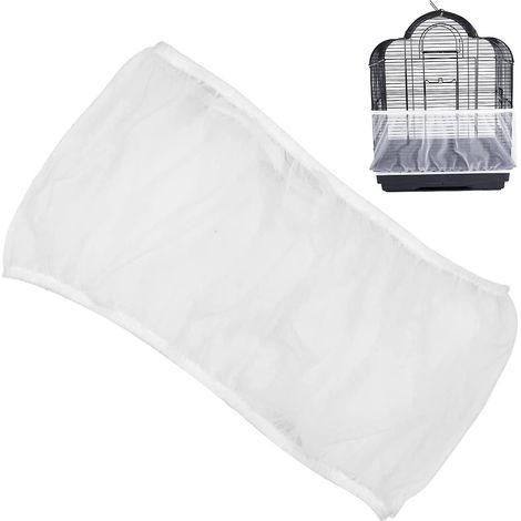 Cage à oiseaux en nylon, cage à oiseaux en filet, cage universelle réglable anti-poussière avec ventilation, accessoires de sécurité pour perroquets, blanc (1/4)