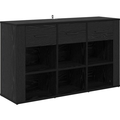 Sideboard Black Oak 100 x 30 x 59.5 cm Engineered Wood vidaXL