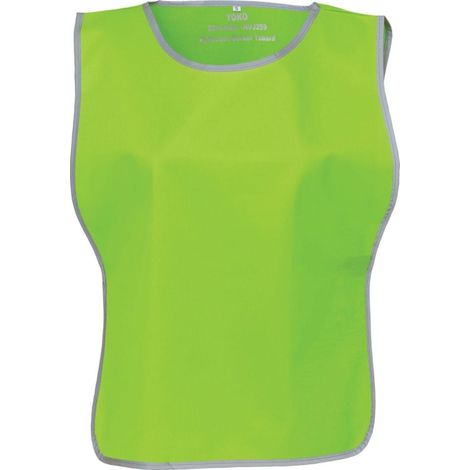 Casula Yoko ad alta visibilità con finiture catarifrangenti Verde lime LXL